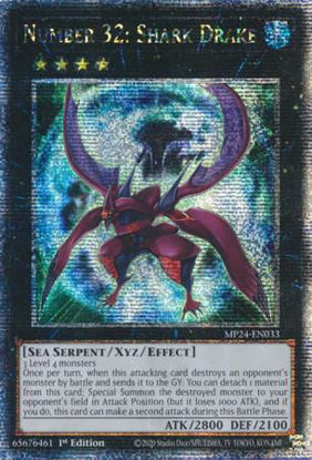 Number 32: Shark Drake - MP24-EN033 - Quarter Century Secret Rare 1st Edition