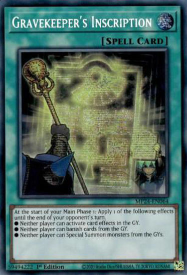 Gravekeeper's Inscription - MP24-EN064 - Secret Rare 1st Edition