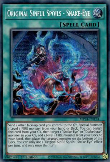 Original Sinful Spoils - Snake-Eye - MP24-EN124 - Secret Rare 1st Edition