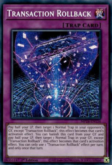 Transaction Rollback - MP24-EN134 - Secret Rare 1st Edition