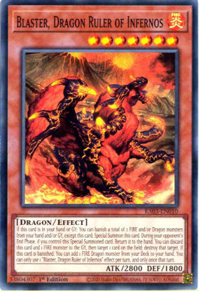 Blaster, Dragon Ruler of Infernos - RA03-EN010 - Super Rare 1st Edition