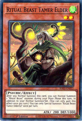 Ritual Beast Tamer Elder - RA03-EN012 - Super Rare 1st Edition