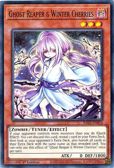 Ghost Reaper & Winter Cherries - RA03-EN014 - Super Rare 1st Edition