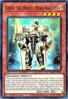 Girsu, the Orcust Mekk-Knight - RA03-EN026 - Super Rare 1st Edition