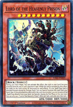 Lord of the Heavenly Prison - RA03-EN029 - Super Rare 1st Edition