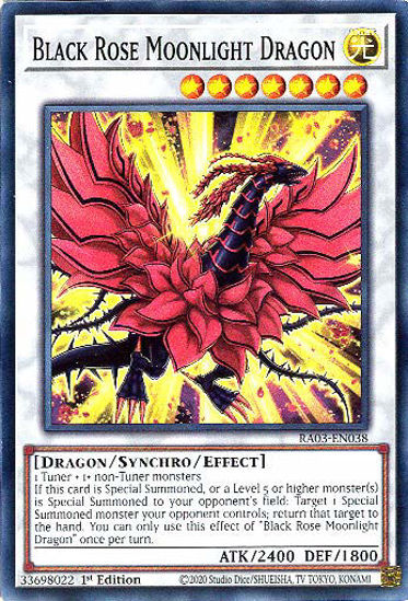 Black Rose Moonlight Dragon - RA03-EN038 - Super Rare 1st Edition