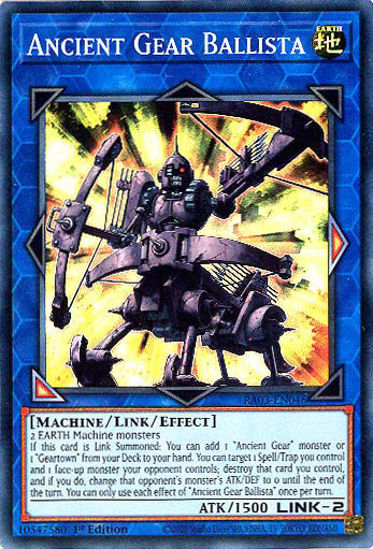 Ancient Gear Ballista - RA03-EN046 - Super Rare 1st Edition