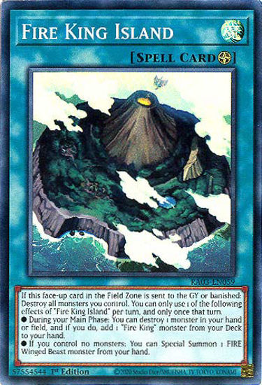 Fire King Island - RA03-EN059 - Super Rare 1st Edition