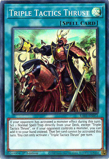 Triple Tactics Thrust - RA03-EN072 - Super Rare 1st Edition