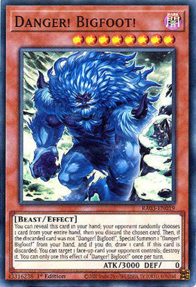 	Danger! Bigfoot! (Alt Art) - RA03-EN019 - Super Rare 1st Edition