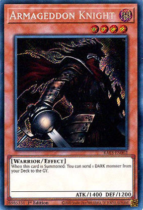 Armageddon Knight - RA03-EN002 - Secret Rare 1st Edition