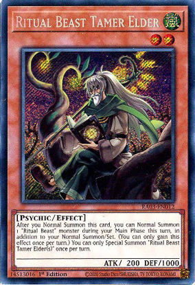 Ritual Beast Tamer Elder - RA03-EN012 - Secret Rare 1st Edition