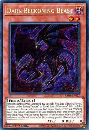 Dark Beckoning Beast - RA03-EN027 - Secret Rare 1st Edition