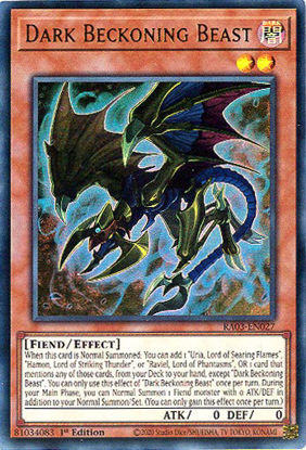 Dark Beckoning Beast - RA03-EN027 - Ultra Rare 1st Edition