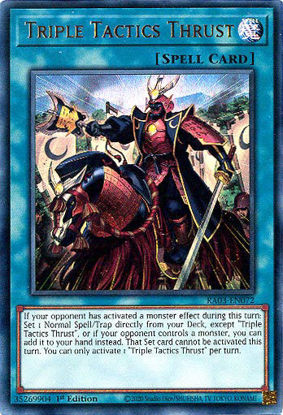 Triple Tactics Thrust - RA03-EN072 - Ultra Rare 1st Edition