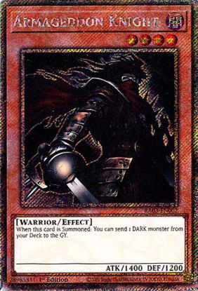 Armageddon Knight - RA03-EN002 - Platinum Secret Rare 1st Edition