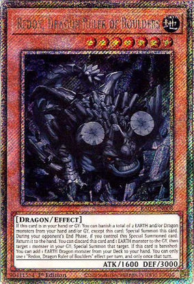 Redox, Dragon Ruler of Boulders - RA03-EN008 - Platinum Secret Rare 1st Edition