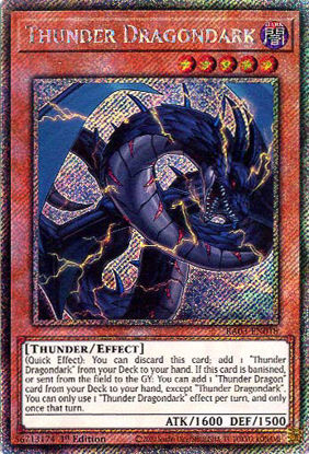 Thunder Dragondark - RA03-EN018 - Platinum Secret Rare 1st Edition