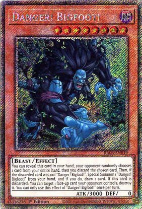 Danger! Bigfoot! - RA03-EN019 - Platinum Secret Rare 1st Edition