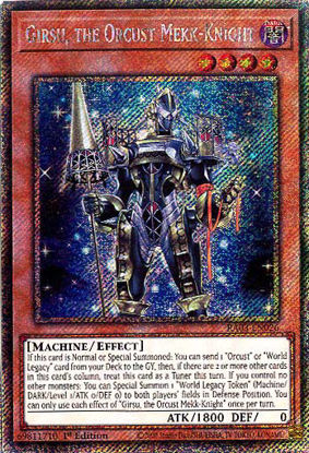 Girsu, the Orcust Mekk-Knight - RA03-EN026 - Platinum Secret Rare 1st Edition