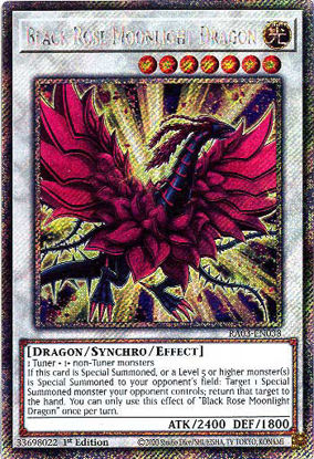 Black Rose Moonlight Dragon - RA03-EN038 - Platinum Secret Rare 1st Edition