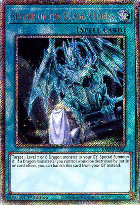 Return of the Dragon Lords - RA03-EN060 - Platinum Secret Rare 1st Edition