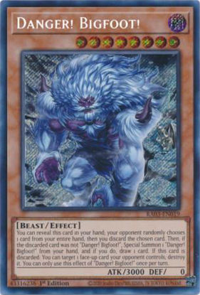 Danger! Bigfoot! (Alt Art) - RA03-EN019 - Quarter Century Secret Rare 1st Edition