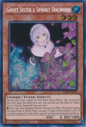 Ghost Sister & Spooky Dogwood (Alt Art) - RA03-EN020 - Quarter Century Secret Rare 1st Edition