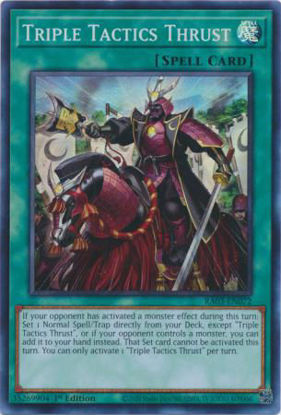 Triple Tactics Thrust - RA03-EN072 - Collector's Rare 1st Edition