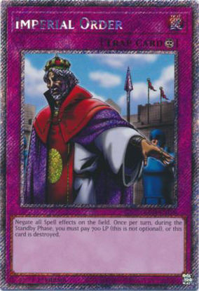 Imperial Order - RA03-EN106 - Quarter Century Secret Rare 1st Edition