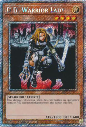 D.D. Warrior Lady - RA03-EN129 - Quarter Century Secret Rare 1st Edition