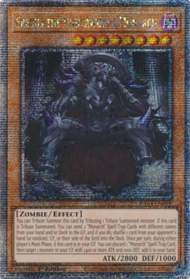 Erebus the Underworld Monarch - RA04-EN019-QCR - (V.5 - Quarter Century Secret Rare) 1st Edition
