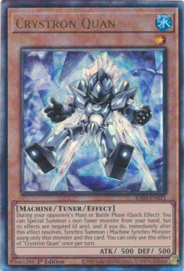 Crystron Quan - RA04-EN021-QCR - (V.5 - Quarter Century Secret Rare) 1st Edition