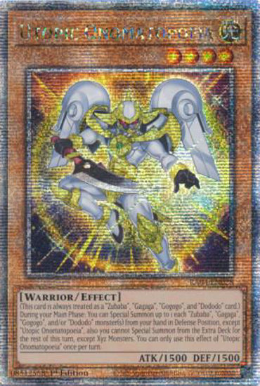 Utopic Onomatopoeia - RA04-EN028-QCR - (V.5 - Quarter Century Secret Rare) 1st Edition