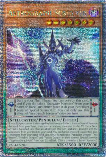 Astrograph Sorcerer - RA04-EN282-QCR - (V.5 - Quarter Century Secret Rare) 1st Edition
