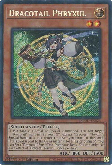 Dracotail Phryxul - DOOD-EN023 - Secret Rare 1st Edition