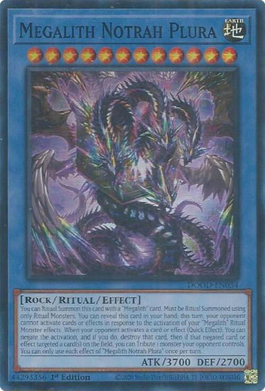Megalith Notrah Plura - DOOD-EN034 - Super Rare 1st Edition