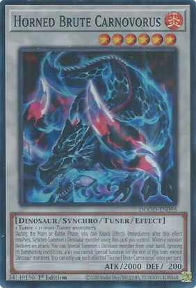 Horned Brute Carnovorus - DOOD-EN098 - Super Rare 1st Edition