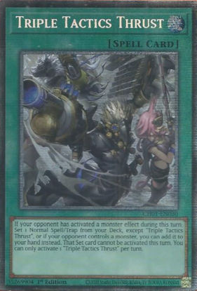Triple Tactics Thrust - CH01-EN030 - Starlight Rare 1st Edition