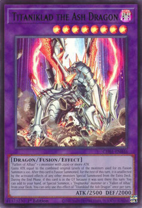 Titaniklad the Ash Dragon - CH01-EN046 - Ultra Rare 1st Edition