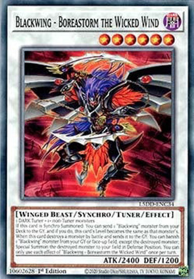 Blackwing - Boreastorm the Wicked Wind - L5DD-ENC34 - Common 1st Edition