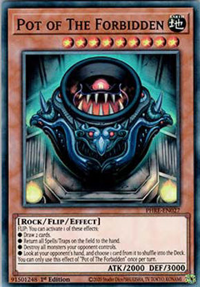 Pot of The Forbidden - PHRE-EN027 - Super Rare 1st Edition