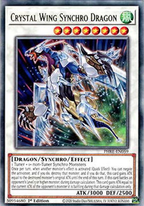 Crystal Wing Synchro Dragon - PHRE-EN059 - Rare 1st Edition