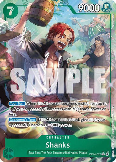 Shanks (Alternate Art) - OP14-027a - Alternate Art (Blago Oštećena)