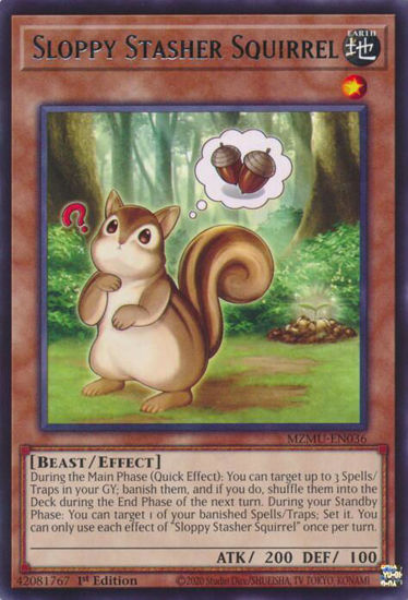 Sloppy Stasher Squirrel - MZMU-EN036 - Rare 1st Edition