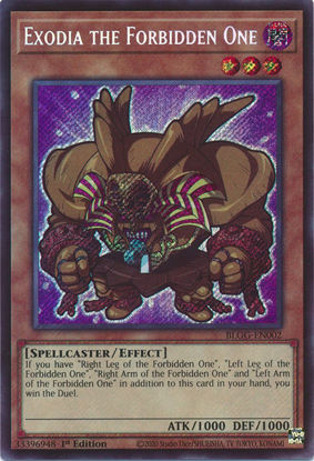 Exodia the Forbidden One - BLGG-EN002 - Secret Rare 1st Edition