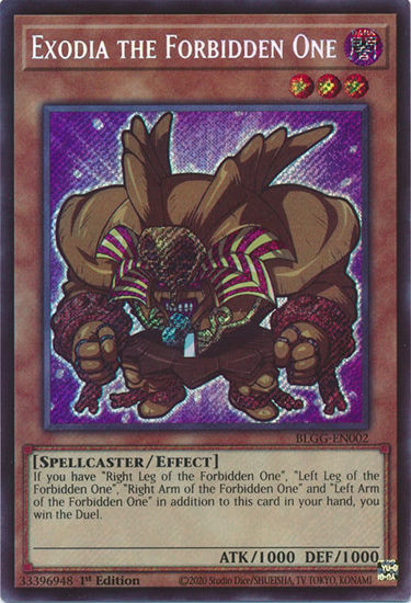 Exodia the Forbidden One - BLGG-EN002 - Secret Rare 1st Edition