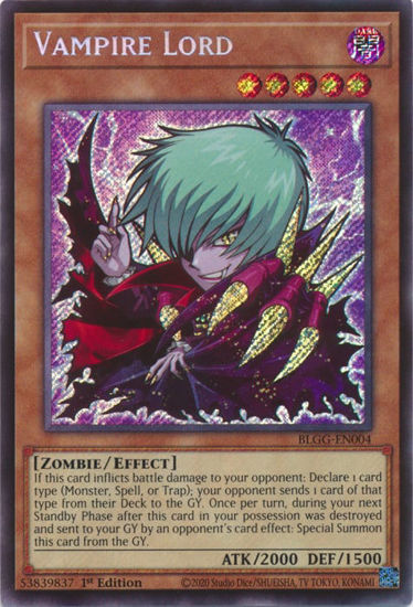 Vampire Lord - BLGG-EN004 - Secret Rare 1st Edition
