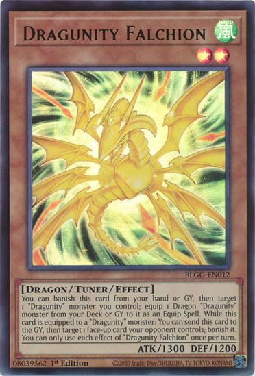 Dragunity Falchion - BLGG-EN012 - Ultra Rare 1st Edition