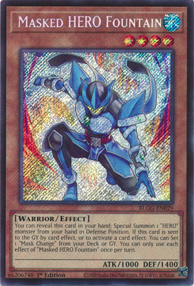 Masked HERO Fountain - BLGG-EN029 - Secret Rare 1st Edition